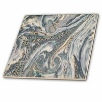 3dRose Blue Gray and Gold Marble Texture Effect - Ceramic Tile, 6-inch 3dRose Blue Gray and Gold Marble Texture Effect - Ceramic Tile, 6-inch