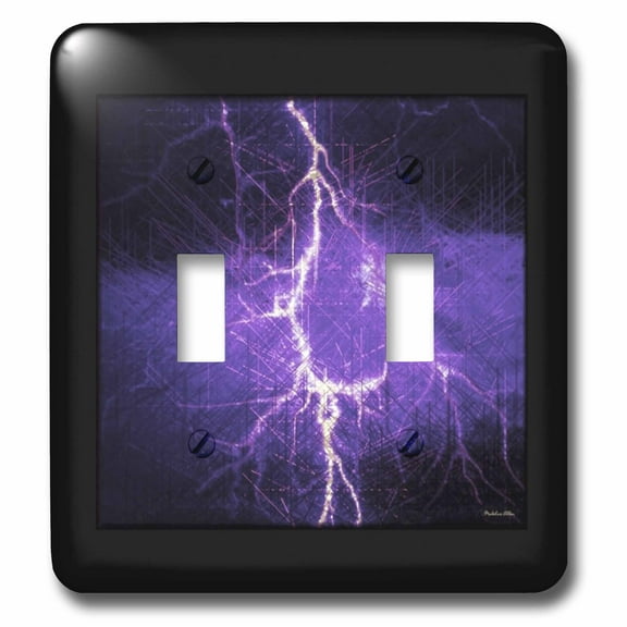 3dRose, Blue Lightning, double toggle switch