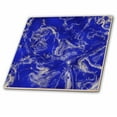 thumbnail image 1 of 3dRose, Blue Marbled Paint, 4 Inch Ceramic Tile, 1 of 1