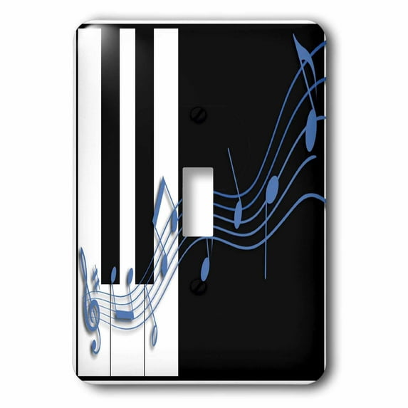 3dRose, Blue Music Notes on Piano Keys, single toggle switch - Walmart.com