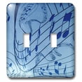 thumbnail image 1 of 3dRose, Blue Notes, double toggle switch, 1 of 1
