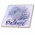 thumbnail image 1 of 3dRose, Blue Watercolor Mandala Illustration With Word Balance, 12 Inch Ceramic Tile, 1 of 1