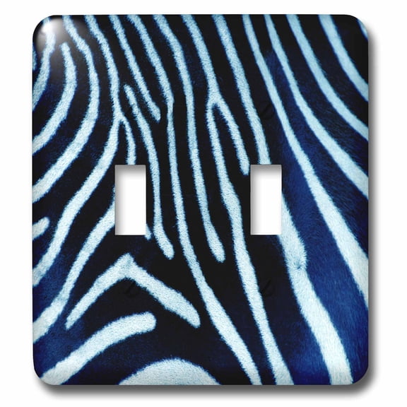3dRose, Blue Zebra Animal Print, double toggle switch