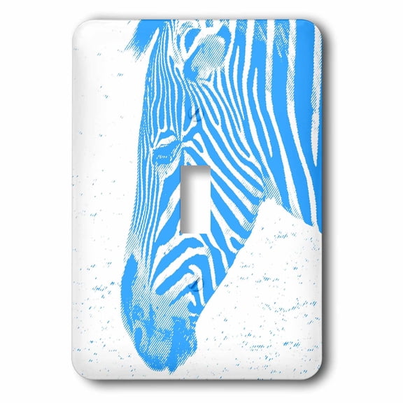 3dRose, Blue Zebra - Animals - Nature Art, single toggle switch