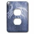 thumbnail image 1 of 3dRose, Blue and White Dinosaur II, 2 plug outlet cover, 1 of 1