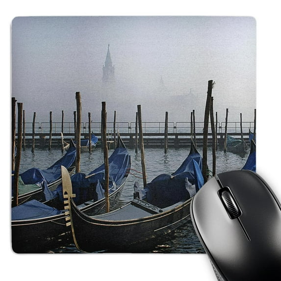 3dRose, Boats at St. Marks Square in Venice Italy, MousePad