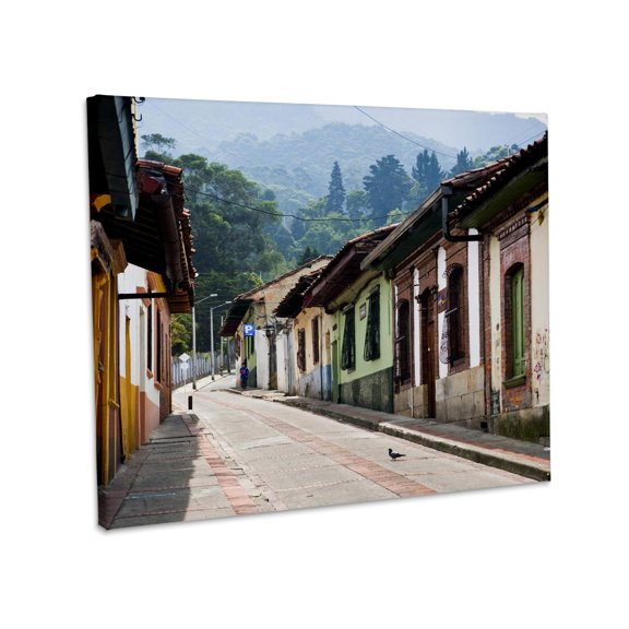3dRose, Bogota, Colombia. Colorful buildings in downtown - SA06 MWR0021 - Micah Wright, Museum Grade Canvas Wrap 14x11