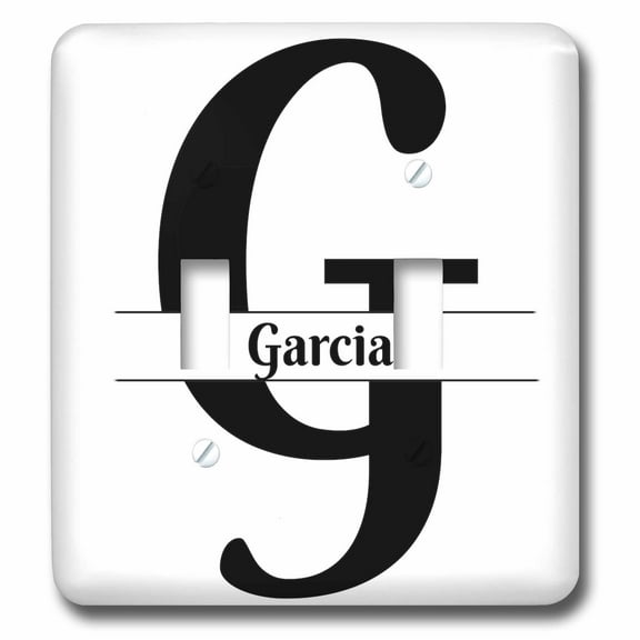 3dRose, Bold Script Monogram G Garcia, double toggle switch