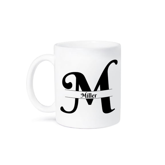3dRose, Bold Script Monogram M - Miller, 11oz Mug
