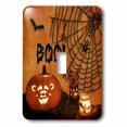 thumbnail image 1 of 3dRose, Boo. Jack-o-lantern, bats and spiders Happy Halloween., single toggle switch, 1 of 1