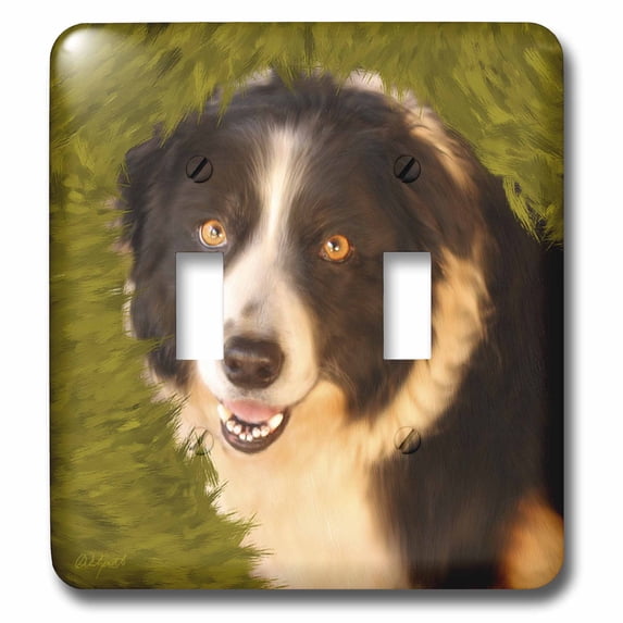 3dRose, Border Collie, double toggle switch
