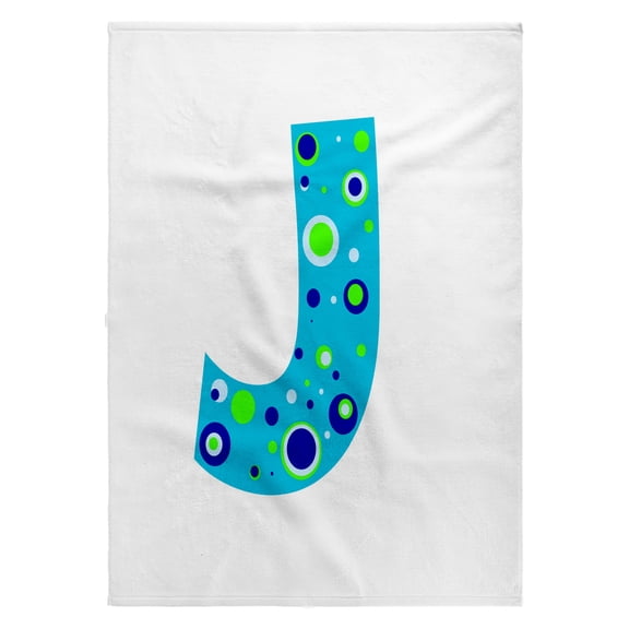 3dRose, Boys blue letter J, 22x30 Bath Hand Pool Towel