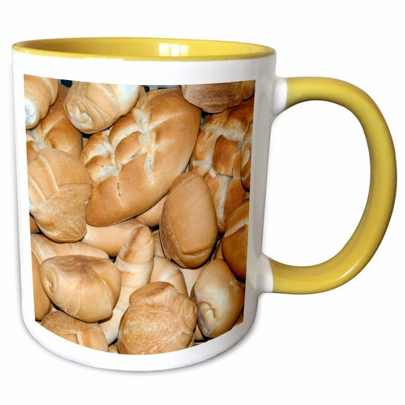 3drose, Bread (panini), Italian Cuisine, Italy - Eu16 Nto0508 - Nico Tondini, 15oz Two-tone Yellow Mug