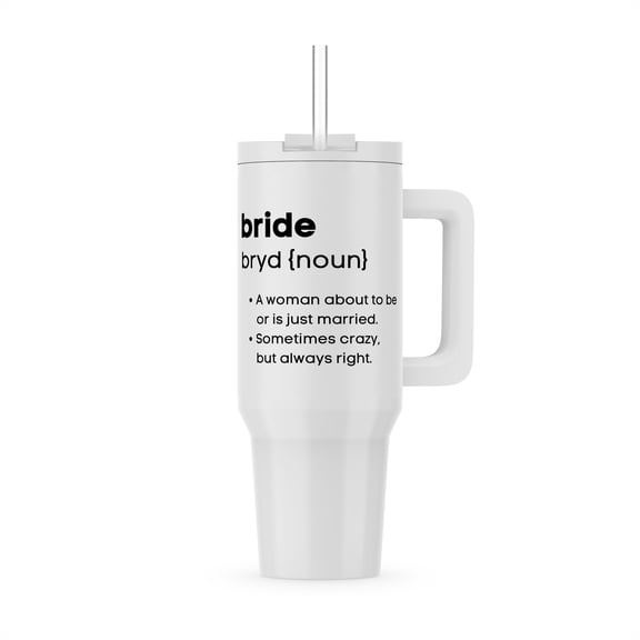 Bride Definition Wedding Gift Honeymoon And Bridal Shower Gift, 40oz Tumbler