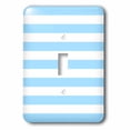 thumbnail image 1 of 3dRose, Bright Blue and White Striped pattern - contemporary classic, single toggle switch, 1 of 1