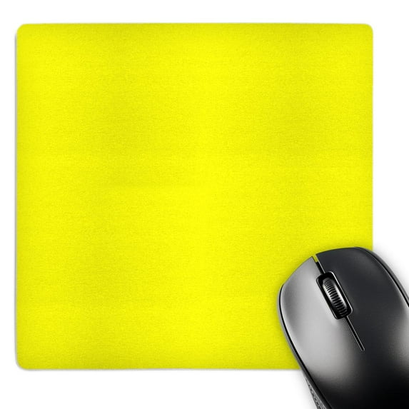 3dRose, Bright electric yellow - lemon - vibrant neon light sunny yellow - plain simple solid color, MousePad