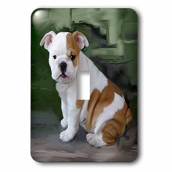 3dRose, British Bulldog Puppy, single toggle switch