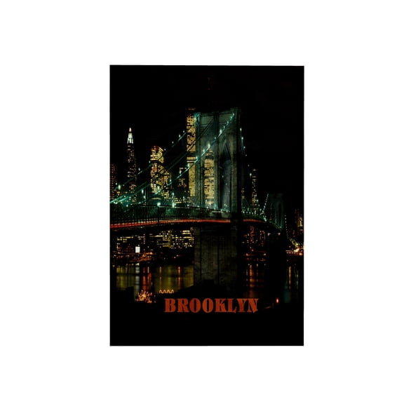 3dRose, Brooklyn Bridge At Night, 15x22 Hand Towel