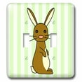 thumbnail image 1 of 3dRose, Brown Baby Rabbit, double toggle switch, 1 of 1