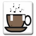 thumbnail image 1 of 3dRose, Brown Coffee Cup With Music Notes, double toggle switch, 1 of 1