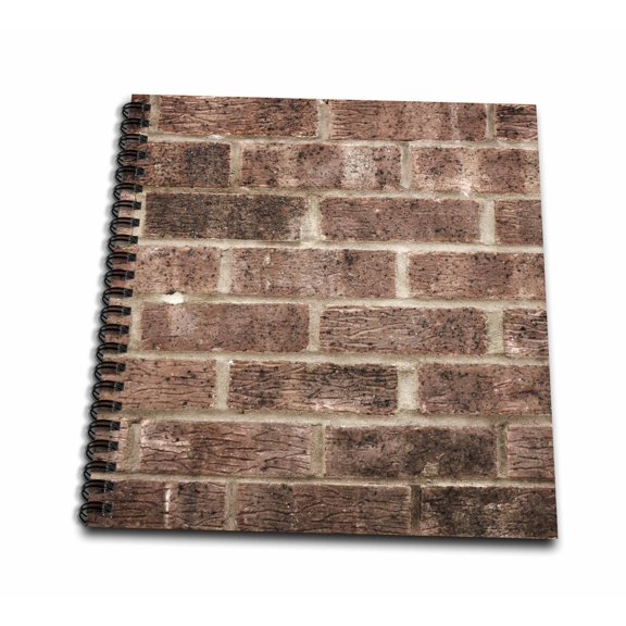 3dRose, Brown brick wall texture photography - Grunge red bricks Building construction urban masonry builder, Mini Notepad 4 x 4 inch