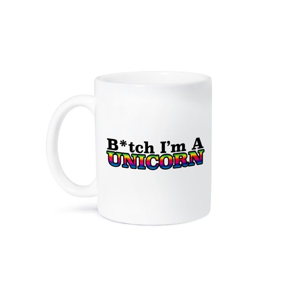 3dRose, Btch Im A Unicorn Rainbow, 15oz Mug