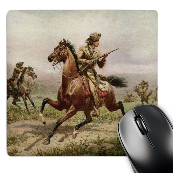 3dRose, Buffalo Bill Fighting Indians by Louis Maurer American West , MousePad