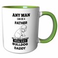 thumbnail image 1 of 3drose, Bulldog Daddy, 11oz Two-tone Green Mug, 1 of 6