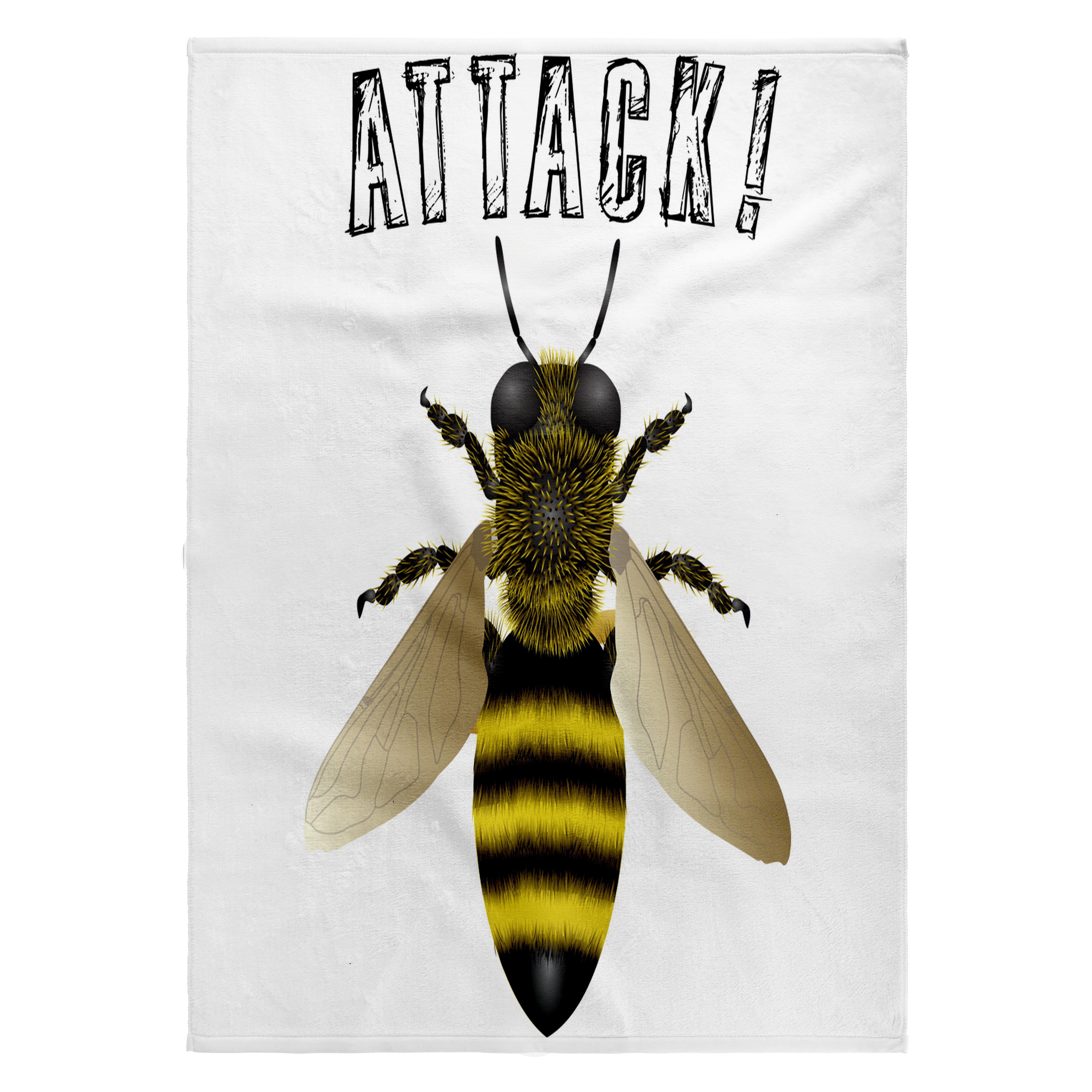 3dRose, Bumble Bee Attack, 22x30 Bath Hand Pool Towel