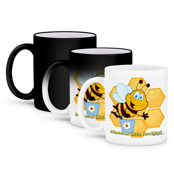 3dRose, Bumble Bee Mommas Little Sunshine, 11oz Magic Transforming Mug