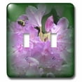 thumbnail image 1 of 3dRose, Bumble Bee On Purple Rhododendron Flowers, double toggle switch, 1 of 1