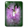 thumbnail image 1 of 3dRose, Bumble Bee On Purple Rhododendron Flowers, single toggle switch, 1 of 1