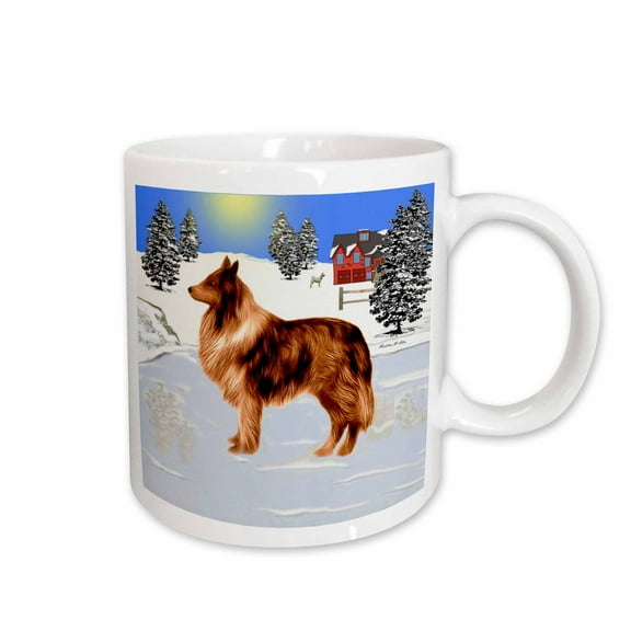 3drose, Collie B, 15oz Mug