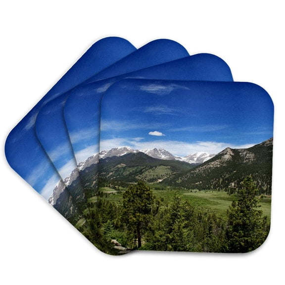 3drose, Colorado Estes National Park Mountain View, Set of 4 Coasters - Soft