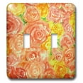 thumbnail image 1 of 3dRose, Cabbage Roses, double toggle switch, 1 of 1