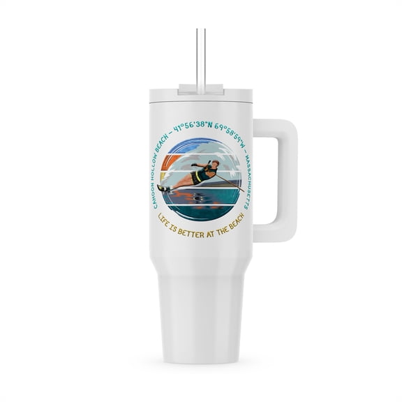 Cahoon Hollow Beach, Cape Cod, Massachusetts Summer Travel Gift, 30oz Tumbler
