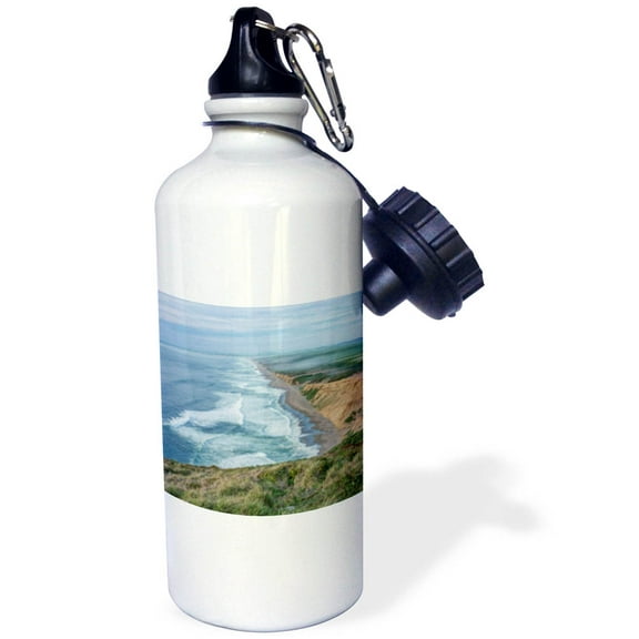 3dRose, California, Point Reyes National Seashore, Point Reyes Beach, 21 oz Sports Water Bottle