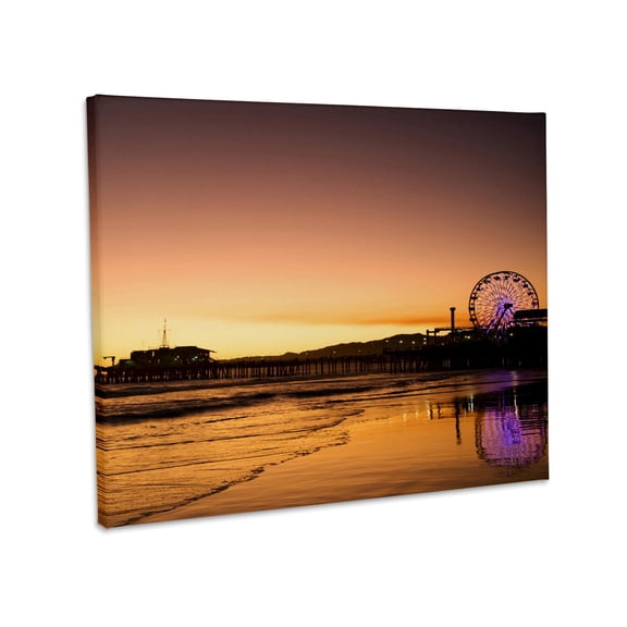 3dRose, California, Santa Monica Pier - US05 BJA0432 - Jaynes Gallery, Museum Grade Canvas Wrap 20x16