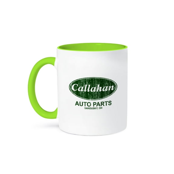 3dRose, Callahan Auto Parts, 11oz Two-Tone Green Mug