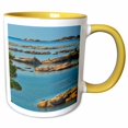 thumbnail image 1 of 3drose, Canada, Ontario, Honey Harbour. Precambrian Rock on Georgian Bay., 15oz Two-tone Yellow Mug, 1 of 6