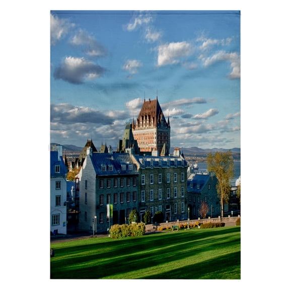 3dRose, Canada, Quebec, Quebec City. The Chateau Frontenac Hotel., 22x30 Bath Hand Pool Towel