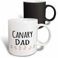 thumbnail image 1 of 3drose, Canary Dad - for Bird Lover Pet Owners - Black Text with Bird Footprints, 11oz Magic Transforming Mug, 1 of 7