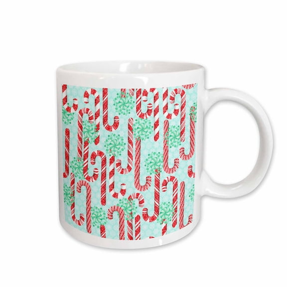 3drose, Candy Canes, 11oz Mug