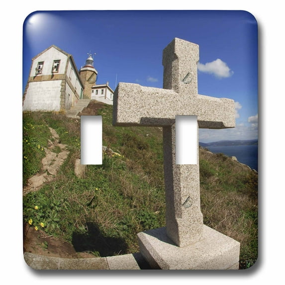 3dRose, Cape Finisterre Galicias version of Englands Lands ends at Spain and Atlantic Ocean begins, double toggle switch