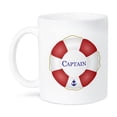 thumbnail image 1 of 3dRose, Captain lifesaver - ship life preserver - nautical boat ocean sailing - yacht sailor - sea fisherman, 15oz Mug, 1 of 7