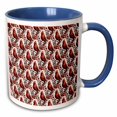 thumbnail image 1 of 3drose, Cardinal Bird Surrounded by Scarlet Red Carnations Pattern, 11oz Two-tone Blue Mug, 1 of 6