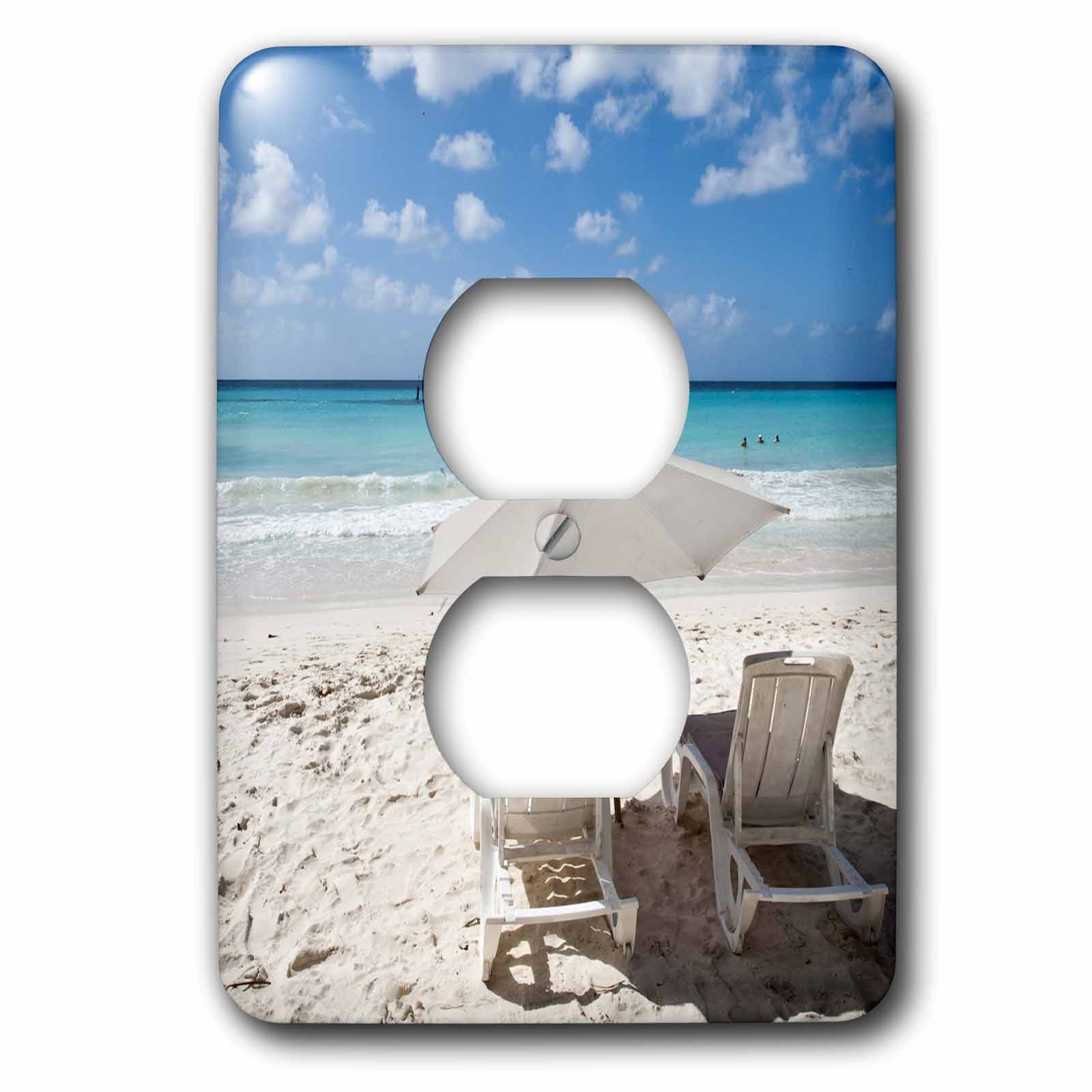 3dRose, Carib Beach Barbados, Caribbean-CA06 MDE0030 - Michael DeFreitas, 2 plug outlet cover