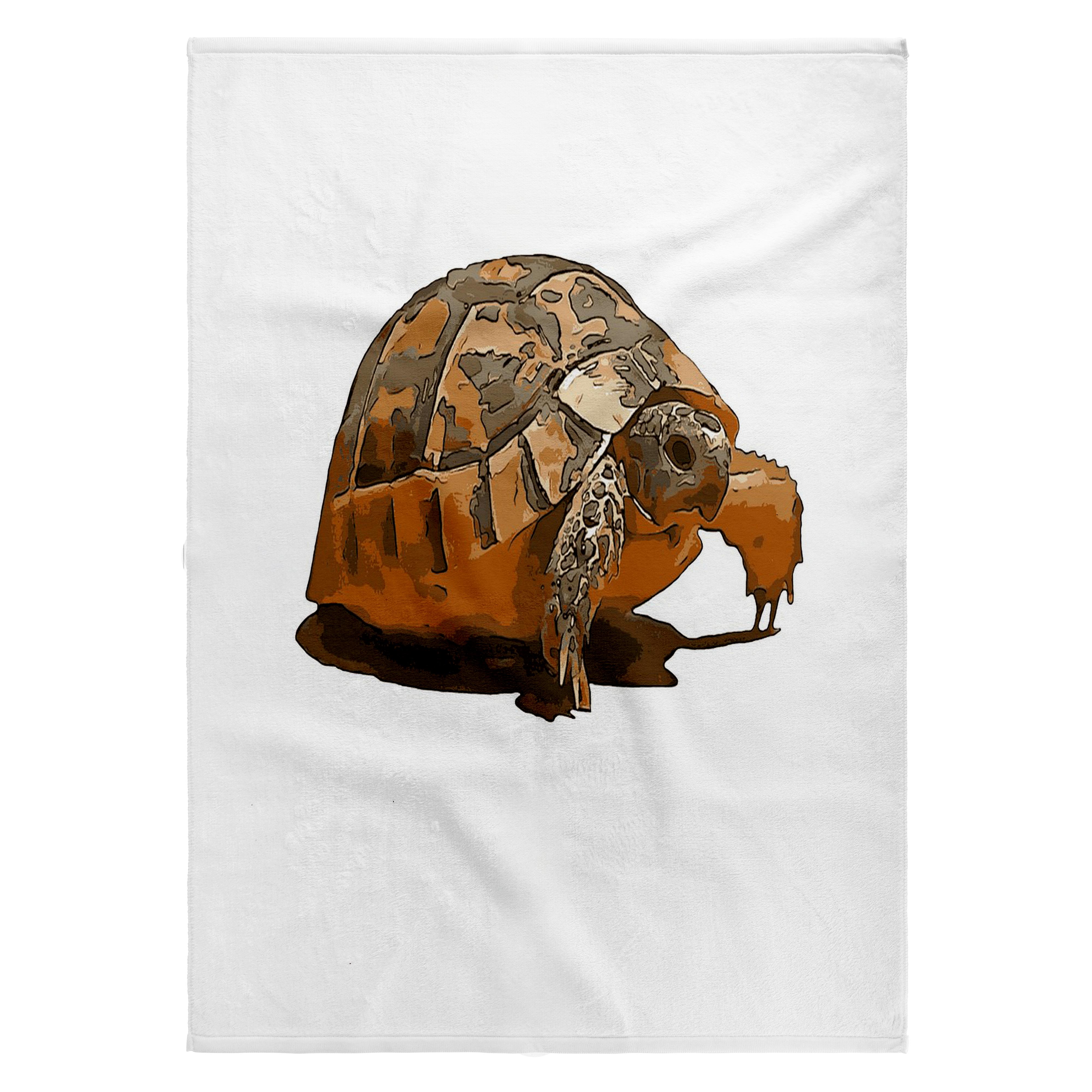 3dRose, Cartoon Portrait Of A Baby Wild Tortoise Black Outline Art, 22x30 Bath Hand Pool Towel