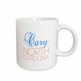 thumbnail image 1 of 3drose, Cary, North Carolina, Red, Blue Text. Patriotic Home Town Decor, 15oz Mug, 1 of 6