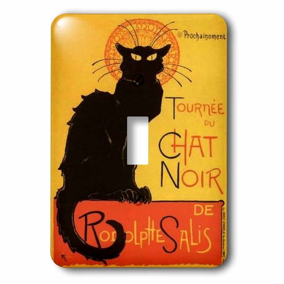 3dRose, Cats Le Chat Noir, single toggle switch